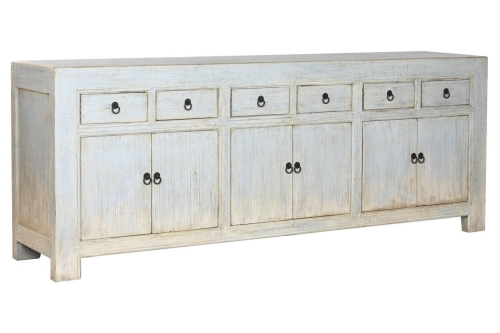 Aparador de Madera Maciza de Olmo 6 Puertas 6 Cajones MB-219978