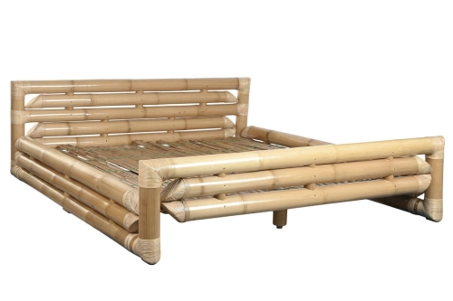 Cama de Bambú y Ratán Natural MB-221747