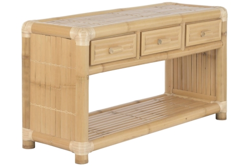 Consola de Recibidor de Bambú y Ratán Natural MB-221752