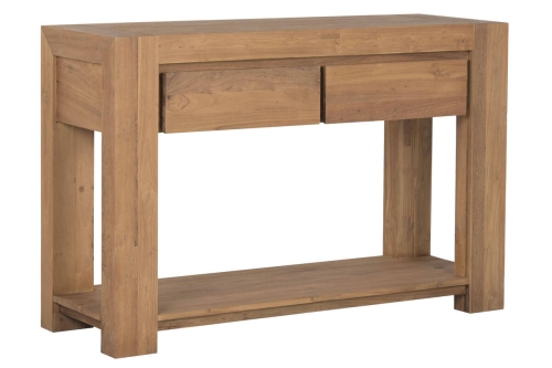 Consola de Recibidor en Teca Reciclada con 2 Cajones MB-221774