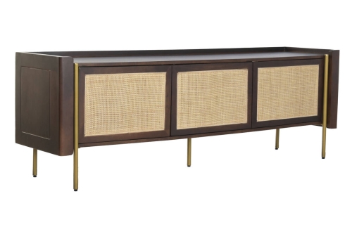 Mueble TV de Madera de Mango con Puertas de Fibra MB-222840