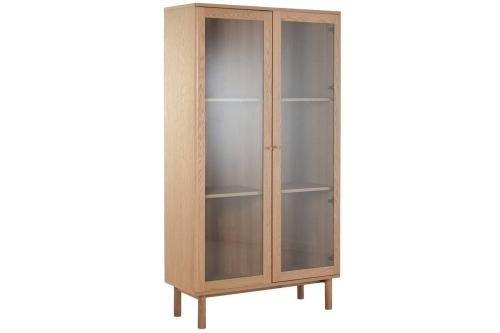 Vitrina de Cristal con Estructura MDF y Dos Puertas MB-223046