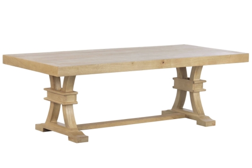 Mesa de Centro de Madera Maciza de Mango Natural MB-223359