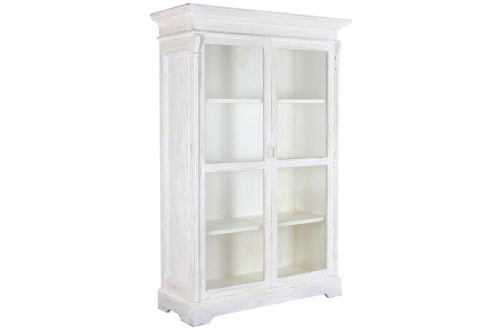 Vitrina en Madera de Mango Decapé Blanco MB-223573