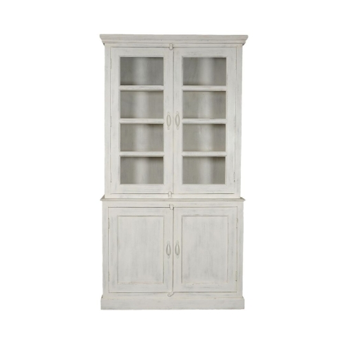 Vitrina Alta de Madera de Mango con Puertas de Cristal MB-224033