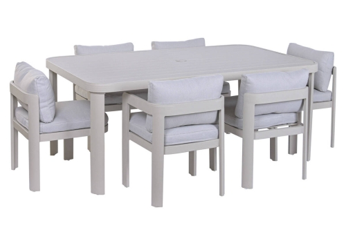 Comedor de Jardín de Aluminio con 6 Sillas Arena MB-224139