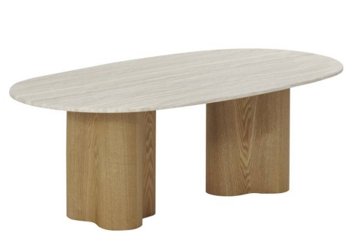 Mesa de Centro de Granito 130 cm Marrón Claro MB-226674