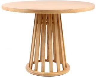 Mesa de Comedor Redonda de Madera de Olmo 100 cm MB-226682