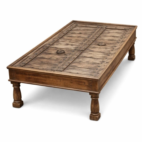 Mesa de Centro de Madera Reciclada y Teca 186 cm MB-227228