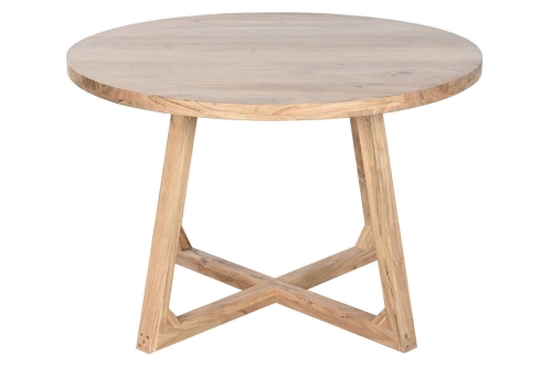 Mesa de Comedor Redonda 140 cm de Madera de Acacia MB-227284