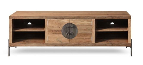 Mueble TV de Acacia y Metal 175 cm MB-227313