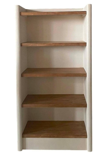 Estantería de Madera 5 Estantes en Crema MB-227614