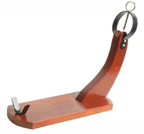 Soporte Jamonero Horizontal en Color Nogal con Cuchillo