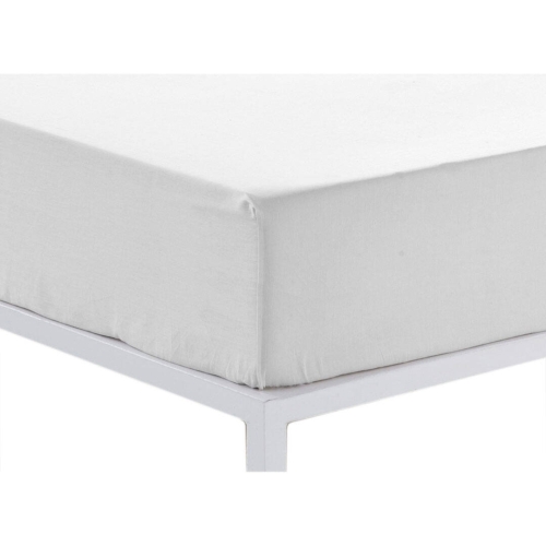 Sábana Bajera Ajustable Color Blanco Cama de 105