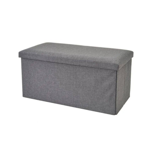 Puf con Arcón Plegable de color Gris Oscuro