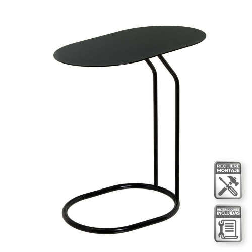 Mesa Auxiliar de Metal en Color Negro 45 cm 807378