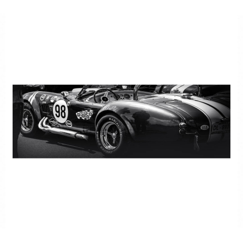 Cuadro de Coche Clásico Shelby Cobra con Marco Blanco y Negro 81-482