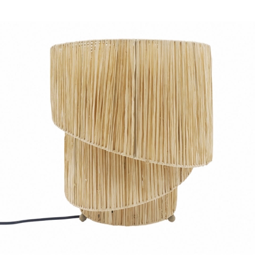 Lámpara de Sobremesa de Fibras Naturales MIDWAY de Acabado Natural 12-403