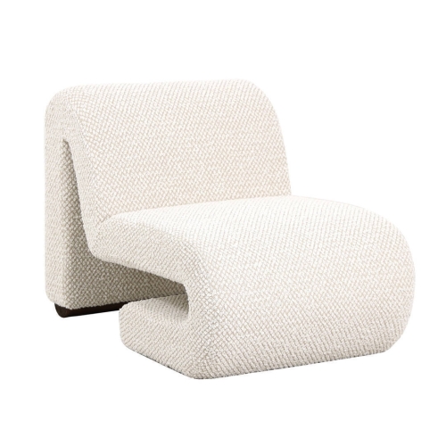 Sillón Beige Tapizado en Suave Poliéster Sobre Estructura de Madera Chapada 29-44