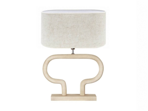 Lámpara de Sobremesa 40 cm con Base de Madera Natural DEMETER 50-147