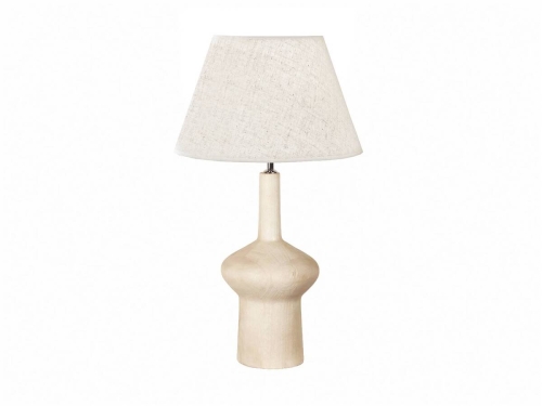 Lámpara de Sobremesa 60 cm con Base de Madera Natural HERA 50-139