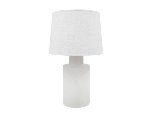 Lámpara de Sobremesa 50 cm Vidrio Aguas Blancas y Pantalla Estuco URANO 57-800