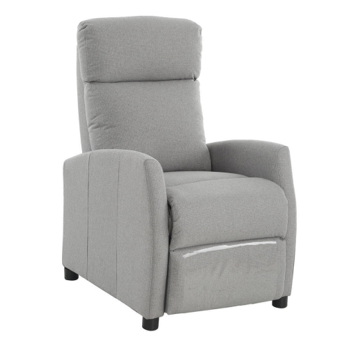 Sillón Relax Manual Push Back Tapizado en Tela Gris SACROMONTE