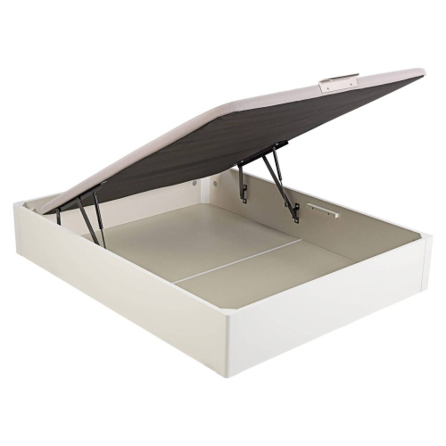 Canapé Abatible 150X190 cm de Madera Blanca con Alta Capacidad