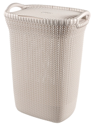 Cesto de Ropa KNIT con Capacidad 57L en Blanco