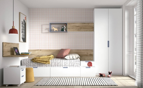 Dormitorio Juvenil con Cama y Armario WHYNOT 11
