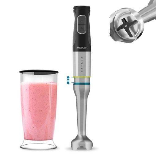 Batidora de Mano con Vaso Katana 15 Jar G. 1500 W21 d Velocidades y Turbo 3969 CECOTEC