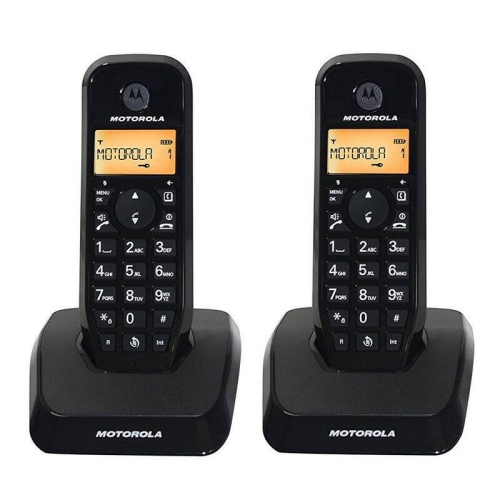 Pack de 2 Telefonos Inalambricos MOTOROLA S1202 DUO en color negro