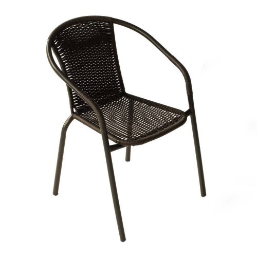 Silla de Jardín en Acero y Fibra Sintética Bronce BRASIL