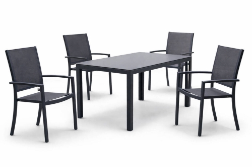 Comedor de Jardín en Aluminio Antracita SEYTON