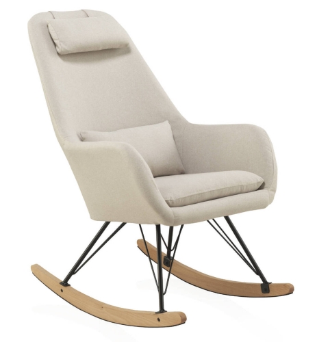 Sillón Balancín Beige de Estilo Nórdico GABAR