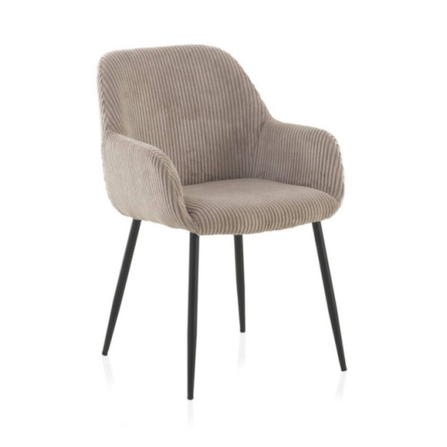 Sillón de pana lavanda con patas de metal negras GABAR 11060/1