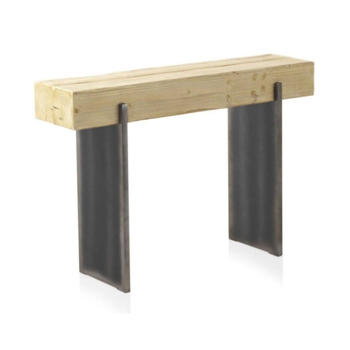 Consola de madera maciza chapada en abeto natural GABAR 10935