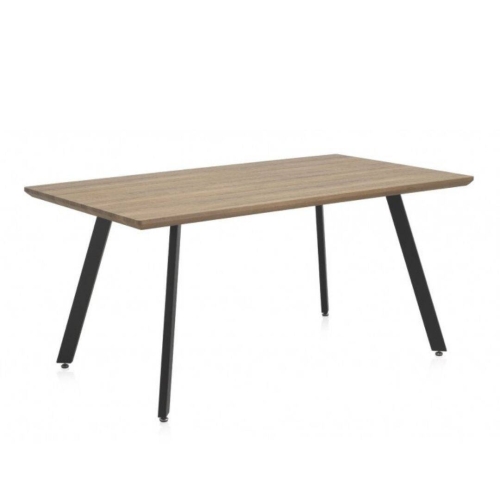 Mesa de Comedor Efecto Roble y Pie Metálico GABAR 10308