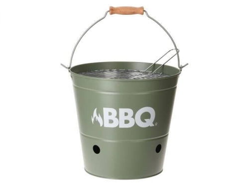 Cubo Grill Con Rejilla Y Asa De Transporte Verde C80901170