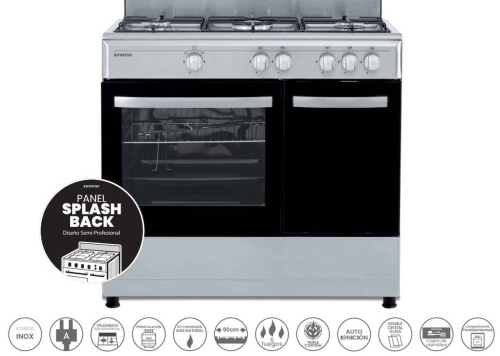 Cocina INFINITON 5F 90cm Butano Inox CC9162XPB