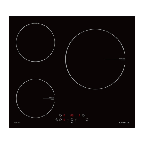 Placa de Inducción INFINITON 3 Fuegos 60 cm IND3N61G28