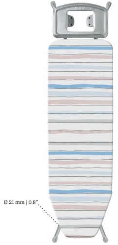 Mesa Plancha RAYEN 120x38 Basic Blanca A Rayas Tonos Pasteles 6237R