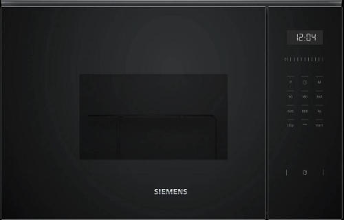Microondas Siemens Encastrable Sin Marco Con Grill Cristal Negro BE525LMB1