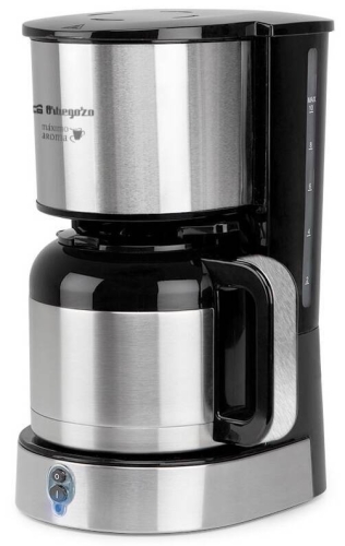 Cafetera goteo Orbegozo 12 tazas acero inoxidable apagado automático CG5020