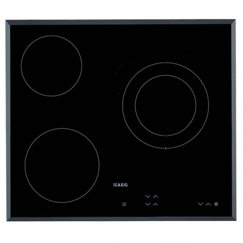 Placa Vitrocerámica AEG 3 Fuegos Biselada 27cm HK623021FB