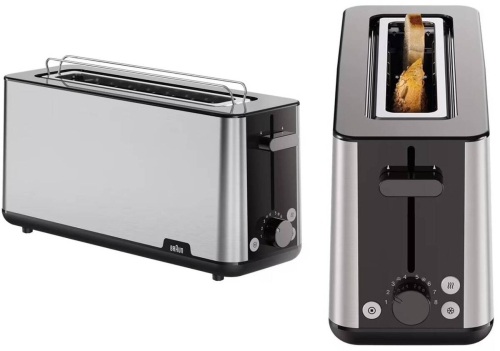 Tostador BRAUN 1 Ranura Larga Inox 1000W HT1610BK