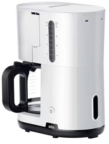Cafetera Goteo Braun 10 Tazas Blanca 1000W Antigoteo KF1100WH