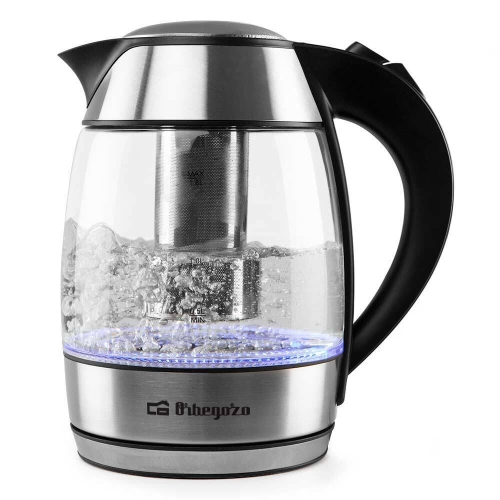 Hervidor Orbegozo Cristal 1.8L Filtro Inox BPA Free KT6040