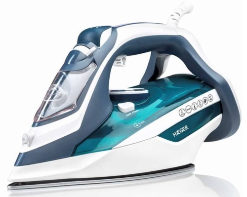 Plancha HAEGER 2800 W Blanca-Verde Agua SI280012B