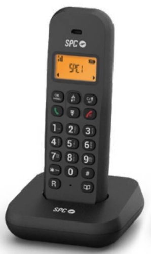 Teléfono Inalámbrico SPC Keops Negro Identificador Llamadas Agenda 50 Números 7334N
